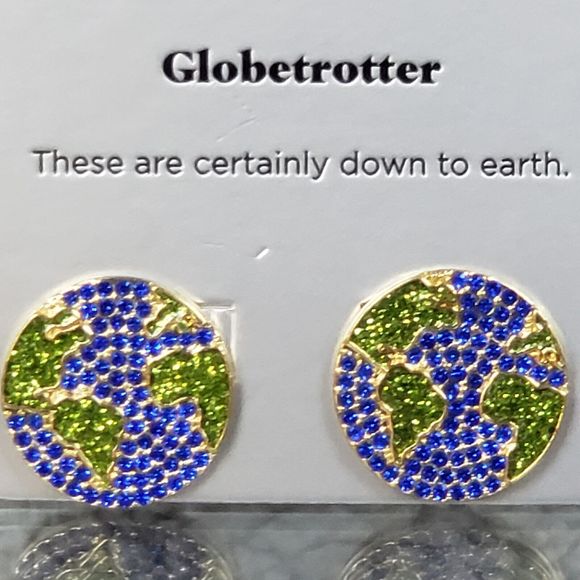 SugarFix Globetrotter Stud Earrings By Baublebar Secure Lock Backing Earrings - Picture 2 of 5